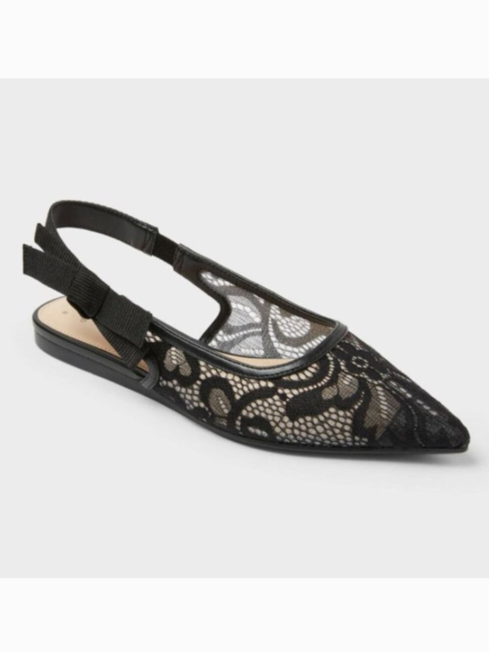 A New Day - Women's London Slip on Lace Sling Back Bow Flats